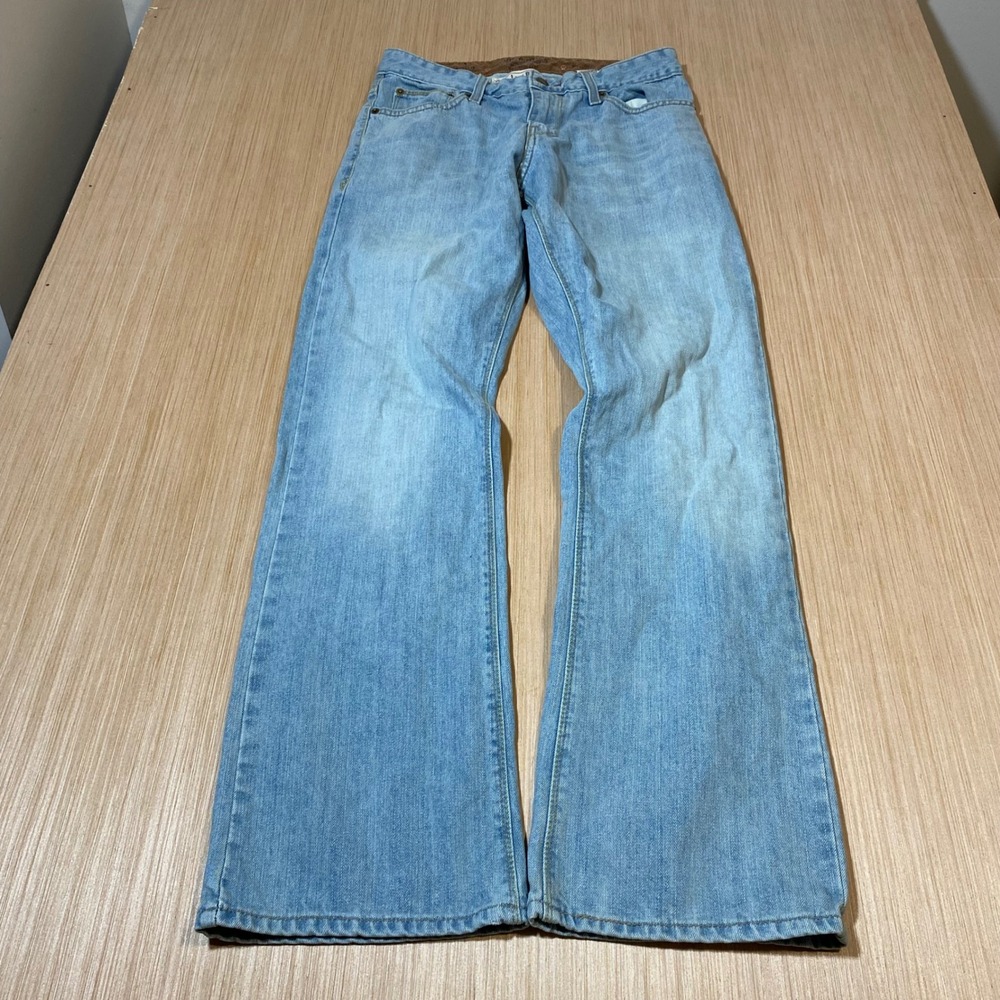 Levi Strauss Authentics Signature Mens Low Boot Cut Light Wash Denim Jeans 29x30